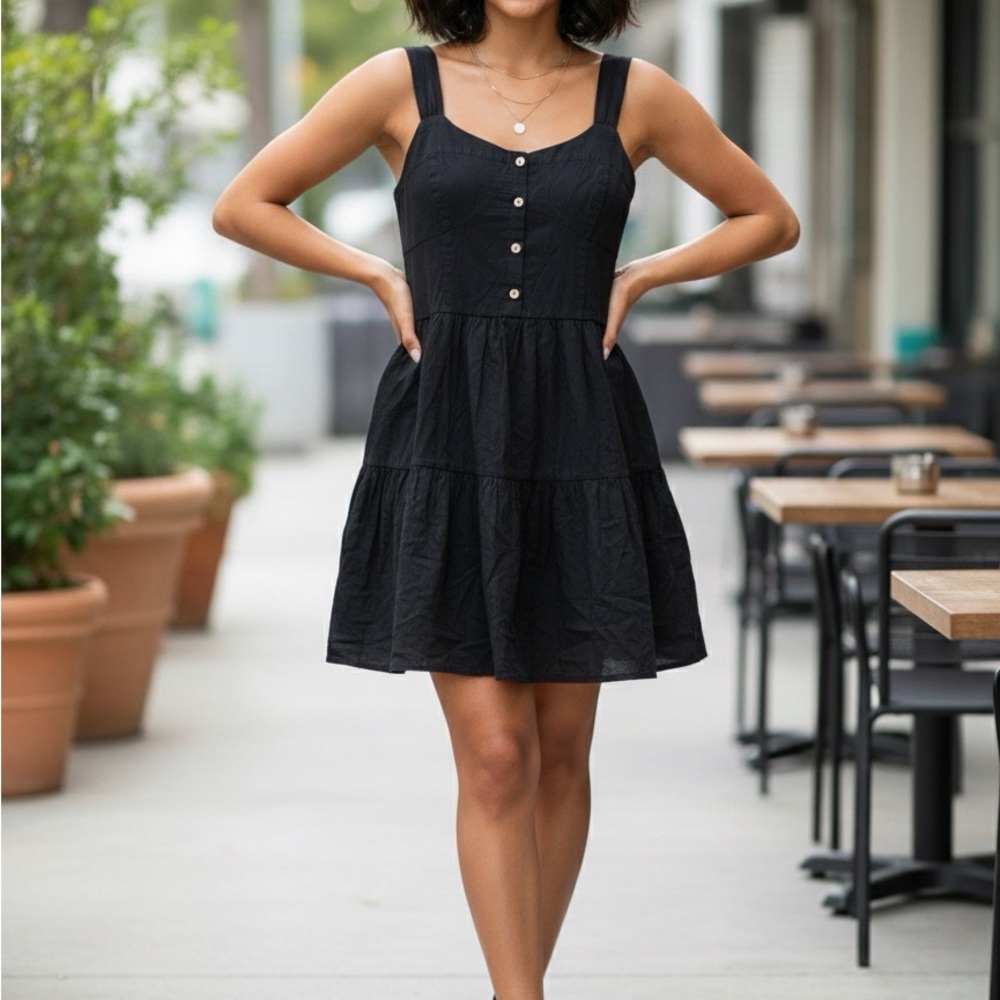 Elegant Black Sleeveless Dress